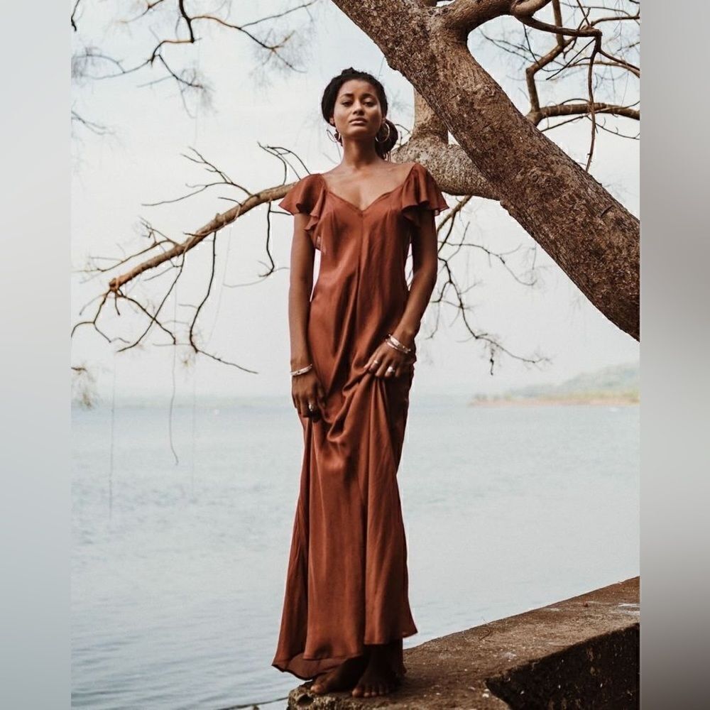 NWT FREE PEOPLE MALA SILK DRESS - Picture 4 of 4